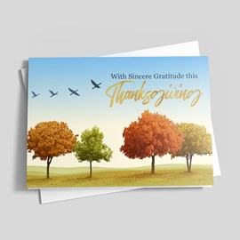 Autumn Flight Thanksgiving Card