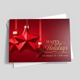 Red Stars Holiday Card