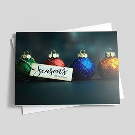 Bold Ornaments Holiday Card
