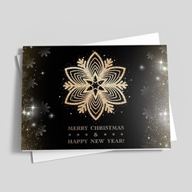 Celestial Snowflake Holiday Card