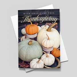 Pumpkin Party Thanksgiving Card