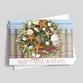 Starfish Wreath Holiday Card