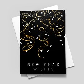 Confetti Wishes New Year Card