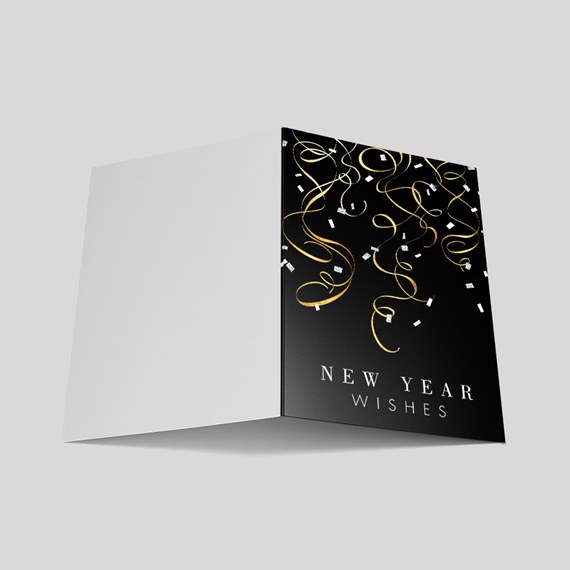 Confetti Wishes New Year Card