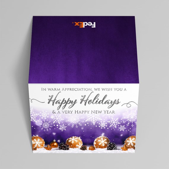 purple box with holiday design and photo placeholder