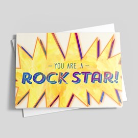 Rock Star Motivational Card