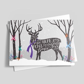 Standing Strong - Multi-color Ribbon Card