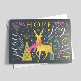 Peaceful Nature - Pink Ribbon Card