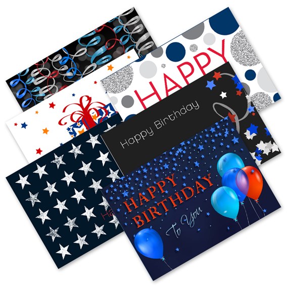 Boxed Birthday Cards Assortment w/ Envelopes, 12 Designs, 4 x 6, 120 Pack