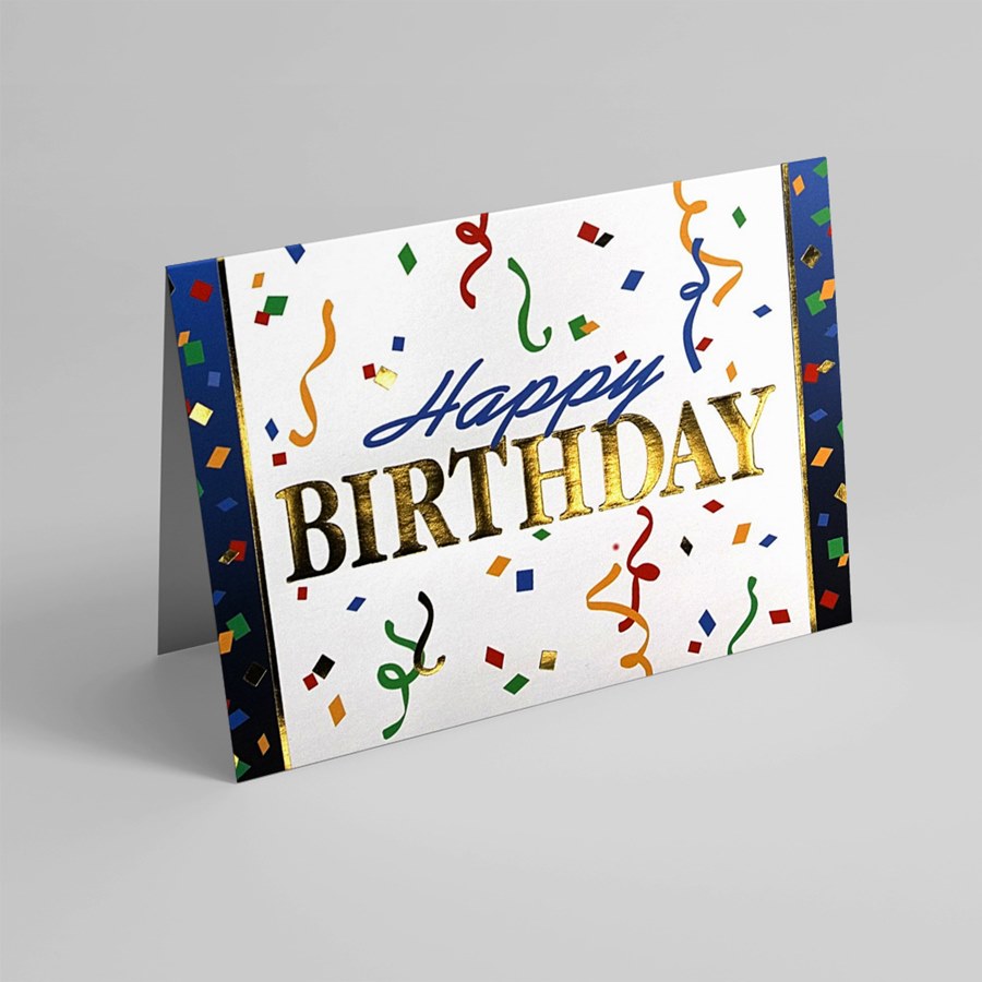 Party Confetti Birthday Card by CardsDirect