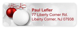 Golf Ornaments Address Label