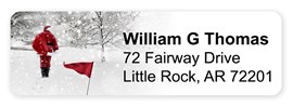 Santa's Last Putt Address Label