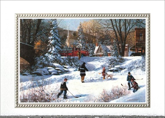 Winter Skating Scene