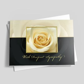 Ivory Rose Sympathy Card