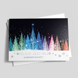 Dazzling Trees. Holiday Card