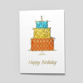 Stacked Birthday Cake Card