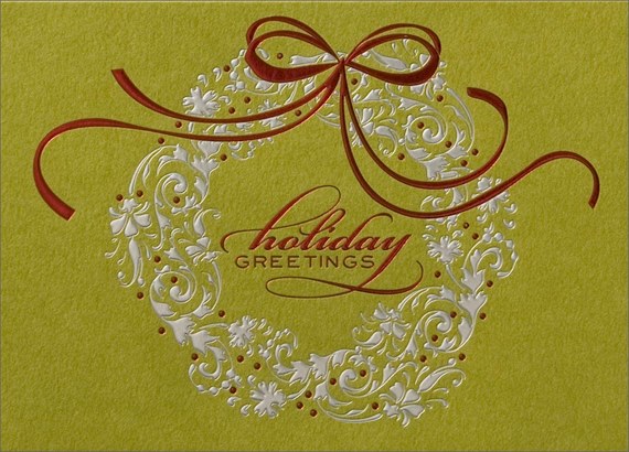 Wreath on Olive Green