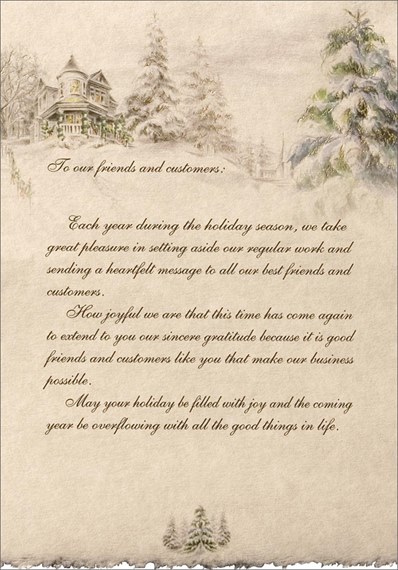 Snowy Scene Holiday Letter