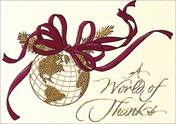 A World of Thanks Greeting Card