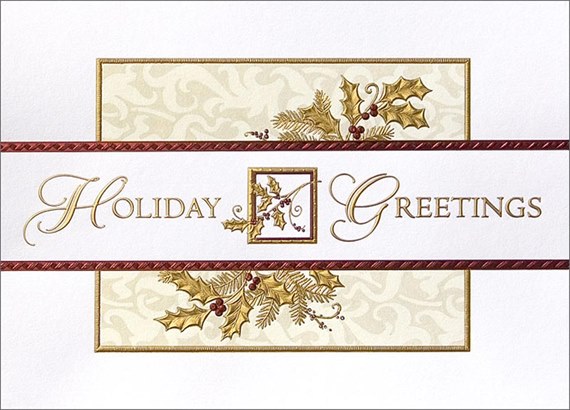 Gold and Burgundy Holly