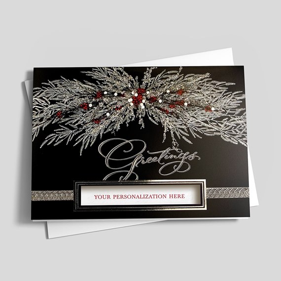Black and Silver Die Cut Greetings