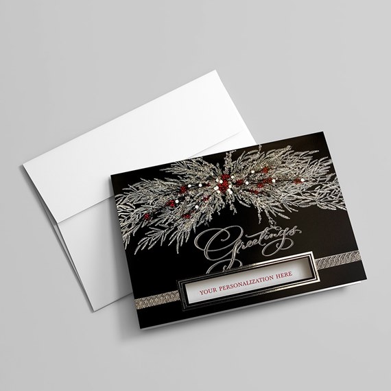 Black and Silver Die Cut Greetings