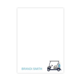 Blue Golf Cart Notepad