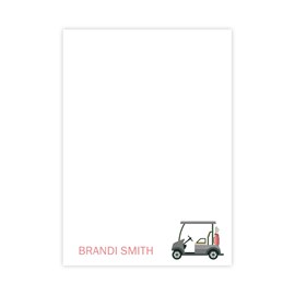 Pink Golf Cart Notepad