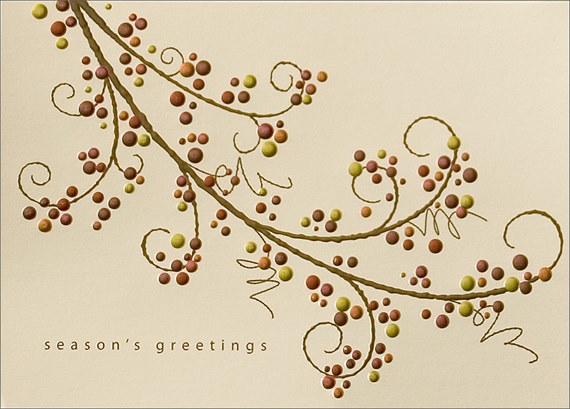 Multi-color Berries Holiday Card
