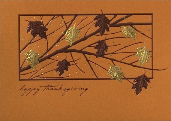 Autumn Leaves on Orange