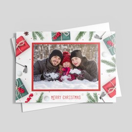 Golf for Christmas Photo Card