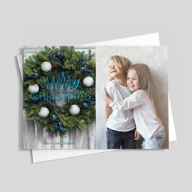 Golf Ball Wreath Photo Card