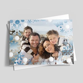 Golf Ball Snowstorm Photo Card