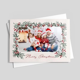 Festive Botanical Christmas Photo Card