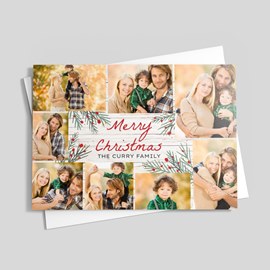 Rustic Photo Collage Christmas Card