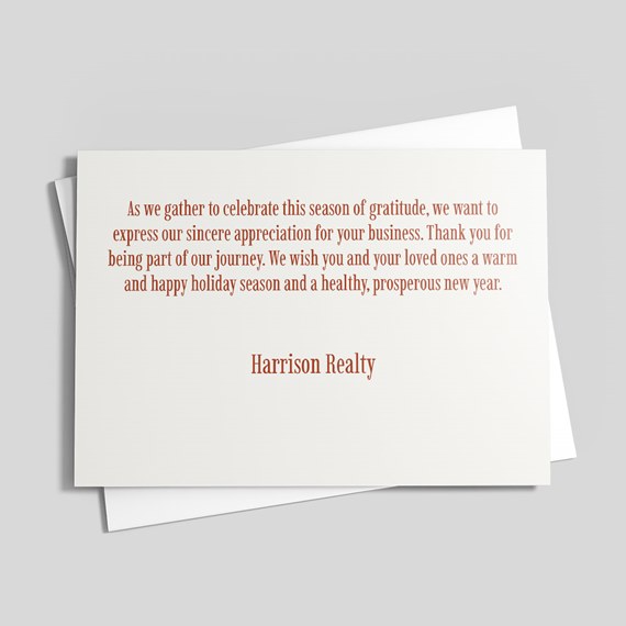 greeting card with customizable text area