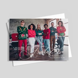 Merry and Grateful - Business Holiday Card