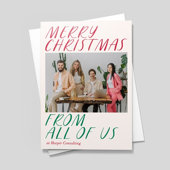 photo placeholder with decorative text