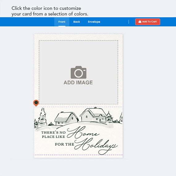 customizable text area with photo placeholder