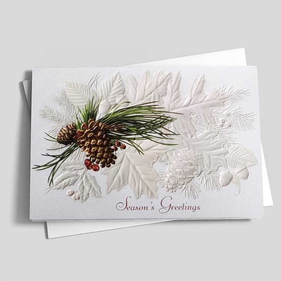 Pine Cone Holly Medley Card
