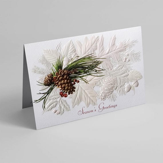 Pine Cone Holly Medley Card