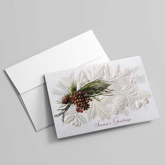 Pine Cone Holly Medley Card