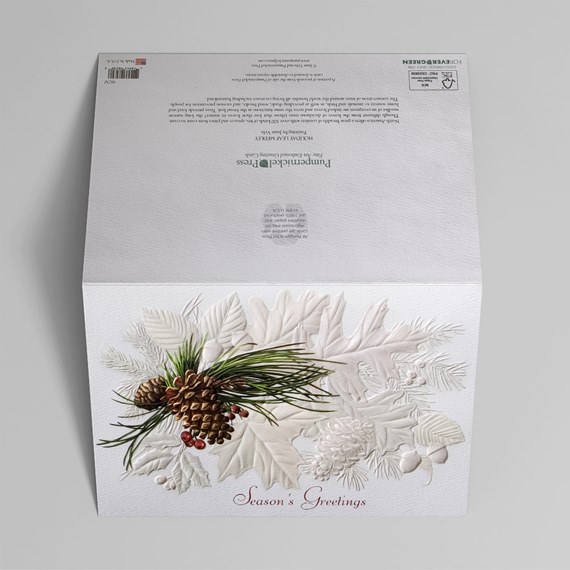 Pine Cone Holly Medley Card