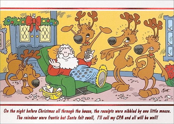 Santa & Reindeer Accountant