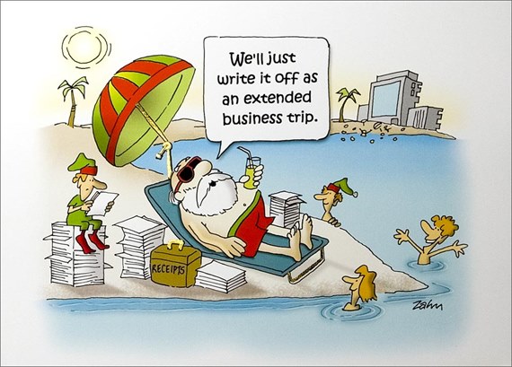 Santa on the Beach Accountant
