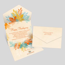 Colorful Foliage Seal and Send Thanksgiving Card