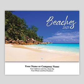 Beaches Stapled Wall Calendar