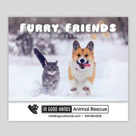 Cute Animals Stapled Calendar