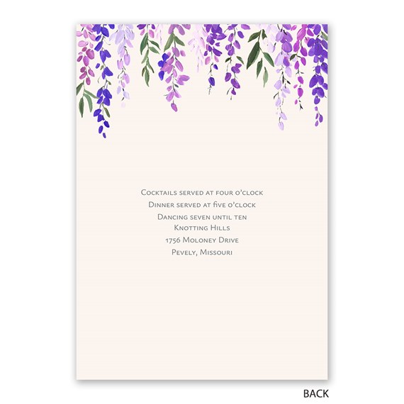 invitation with floral design and event details