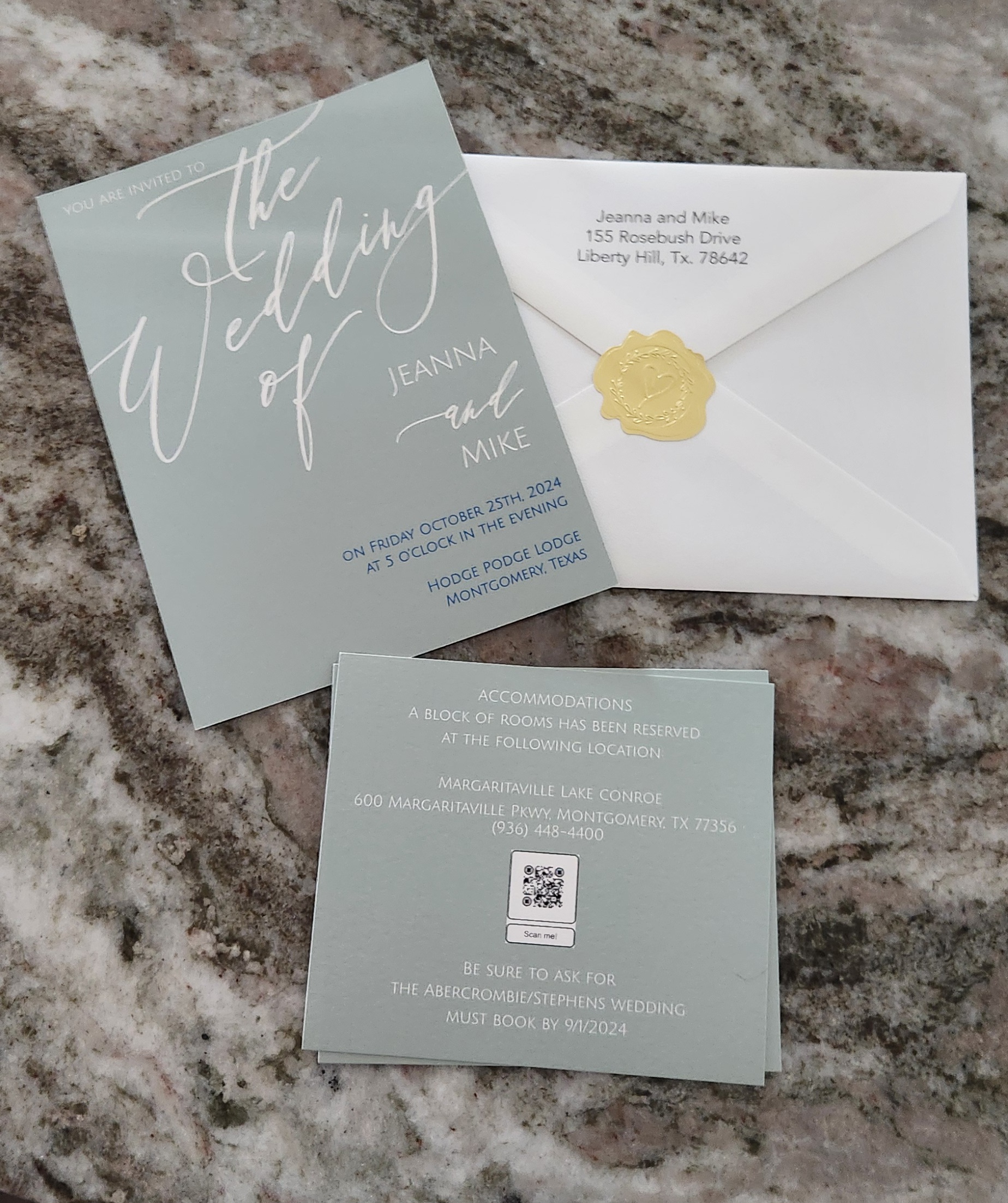 Elegant Script Invitation with Free Response Postcard | Ann's Bridal ...